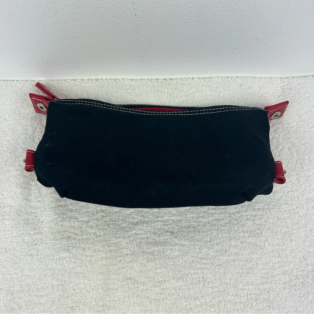 Official Mickey Mouse Black Canvas Pouch with Yellow Accents & red sequins